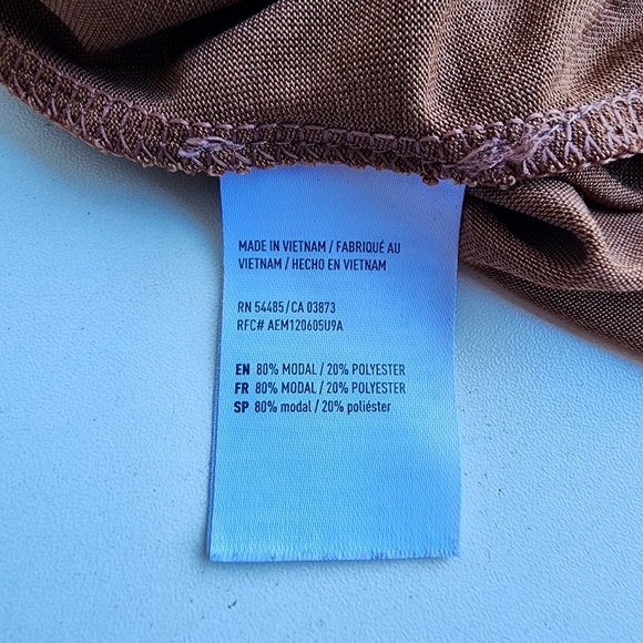 American Eagle soft sexy Camel Turtleneck Short Sleev Tank Lighweigh Top Modal M - Picture 10 of 10